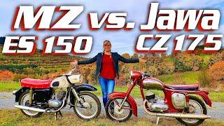 MZ ES 150 Bj. 1966 vs. CZ 175 Bj. 1962 Vergleich Sound Technik Probefahrt Jawa DDR Oldtimer Blondie