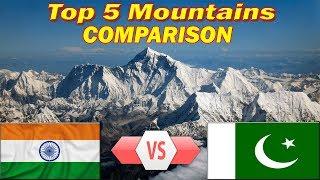 India Vs Pakistan Top 5 Mountain Comparison