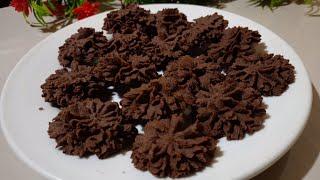 | try this it's  delicious | Chocolate cookies | Crunchy cookies | easy step simple recipe |