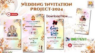 Floral Wedding Invitation Project-2024 For EDIUS