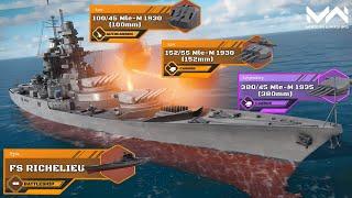 NEW Battleship! (Gacha) FS Richelieu Quick View and Gameplay! | Modern Warships