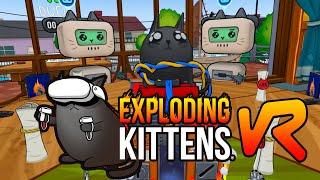 Exploding Kittens VR | FAST PREVIEW GAMEPLAY MECHANICS | META QUEST | SILENT PLAYER | NO COMMENTING