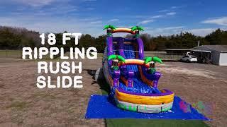 Rippling Rush 18 ft Inflatable Waterslide