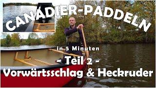 CANADIER-PADDELN in 5 Minuten | 02 - Vorwärtsschlag & Heckruder