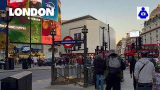 London Autumn Walk  MAYFAIR, Piccadilly Circus to COVENT GARDEN | Central London Walking Tour HDR