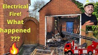 ELECTRICAL FIRE! Destroys garage and we find out why. Plus some bonus electrical fault finding