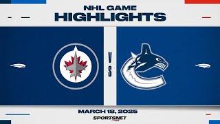 NHL Highlights | Jets vs. Canucks - March 18, 2025