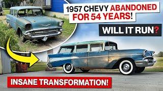 Will It Run?!? 1957 Chevrolet Station Wagon Abandoned for 54 Years! And a Stunning Transformation!