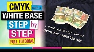 How to Screen Print CMYK on a White Under Base Step by Step Tutorial