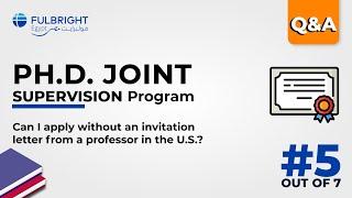 5- Can I apply without an invitation letter from a professor in the U.S.?