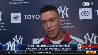 Aaron Judge on hitting adjustments, hitting 27th homer despite loss to Orioles