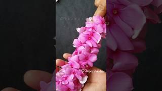 How to make pink flower garland/flower mala for god/nithyakalyani/Catharanthus Roseum/poomalai DIY