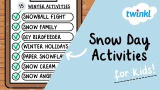 ️ Snow Day Activities for Kids | 15 Fun Activities for a Winter Day | Twinkl USA