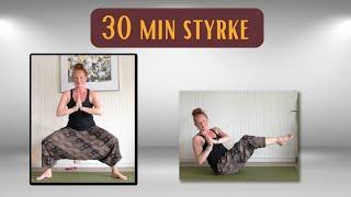 30 MIN STYRKE-YOGA FOR HELE KROPPEN/ YOGA MED ANE