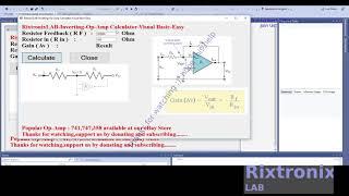 Design Inverting Op Amp Calculator Visual Basic P7