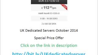 UK Dedicated Servers October 2014 Special Price Offer