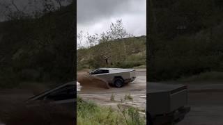 I Took Tesla Cybertruck Swimming (bad idea) offroad #tesla #offroad #cybertruck #elon #dirtytruck