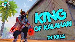 [B2K Fan] SOLO VS SQUAD 2X AWM KALAHARI MAP KING | 24 KILLS