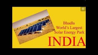 Bhadla Solar Park Rajasthan | World largest solar park | Solar Energy Project India