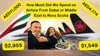 Booking Emirates & Air Canada (Business class) from Dubai to Halifax Journey