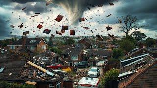 Mini Tornado Strikes Cornwall, UK! Homes Devastated in Quintrell Downs