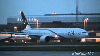 Pakistan International Airlines Boeing 777-300ER (AP-BID) night takeoff from MAN/EGCC RWY 23R