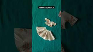 Skirt and top cutting easy trick #easytips #fashion