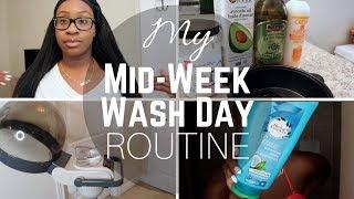 MY MID-WEEK WASH DAY ROUTINE + SCARF METHOD | RELAXED HAIR