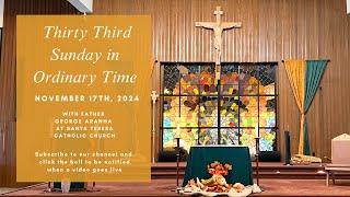 Thirty Third Sunday in Ordinary Time ~ November 17th, 2024