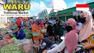 indonesian village market vlog, trying to walk in the village weekly market, indonesia village,