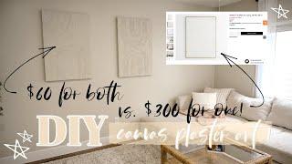 DIY Plaster Art for $60 vs. $300 // Large Wall Art for Cheap, DIY Plaster Canvas Art!