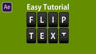 Create a Flip Text Animation in After Effects - After Effects Tutorial