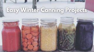 Four Easy Canning Projects ~ Strawberry Pie Filling, Refried Beans, Tomato Jam, and Chili Base