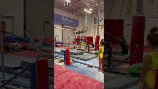 Straddle of Handstand on bars ‍️#gymnast #gymnasticsbars #gymcats @Gymcats #fypシ゚viral ￼