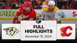 NHL Highlights | Predators vs. Flames - November 15, 2024