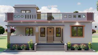 सबसे ज्यादा पसंद करने वाला घर का डिजाइन | 32'*35  3d House design II Village House Plan