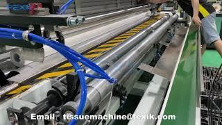 FEXIK Toilet Paper and Kitchen Towel Maxi Roll Rewinder Machine Production Line