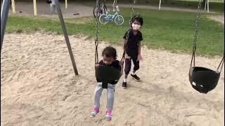 Deborah Daniel and Rishana enjoying at Bayshore school park with Daniel and Babitha.