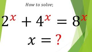 A Trending Math Olympiad Exponential Equation.