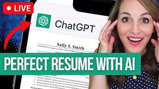  (LIVE) Perfecting Your Resume Using AI Technology - A ChatGPT Tutorial For Job Seekers!