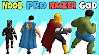 NOOB vs PRO vs HACKER vs GOD in Superhero Run