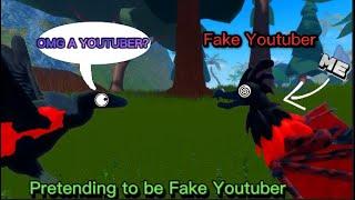 PRETENDING TO BE FAKE YOUTUBER //Roblox Feather Family Trolling