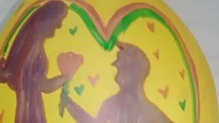 #couples drawing on balloon#powerful creations 123