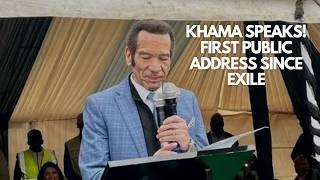 Ian Khama Returns as Kgosikgolo | First Address After 3 Years of Exile