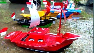 Menjalankan perahu otok otok ,kapal otok otok, rc boat, steam boat, pop pop boat