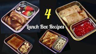 4 Lunch Box Recipes For kids|Tiffin Recipes|Indian Lunch Box Recipes| simple Kids Lunch Box