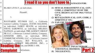 Part 2: Complaint of Blake Lively vs. Wayfarer Studios and Justin Baldoni