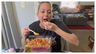 EATING TACO SALAD & TORTILLA CHIPS MUKBANG / EAT WITH ME | Angie's Life