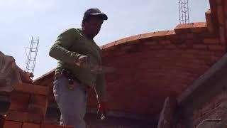 Catalan Vault Construction, AMAZING CRAFTMAN, building a brick roof without centering support