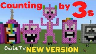 Counting by 3s Song  | Skip Counting Songs for Kids | Minecraft Numberblocks Counting Songs